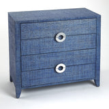 Butler Specialty Amelle 4-Drawer Blue Raffia Accent Chest 4483361