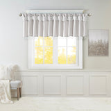 Madison Park Emilia Transitional 100% Polyester Lightweight Faux Silk Valance With Beads MP41-6330