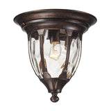 Glendale 11'' Wide 1-Light Outdoor Flush Mount - Regal Bronze