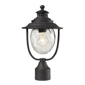 Searsport 15'' High 1-Light Outdoor Post Light - Weathered Charcoal