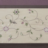 Serene Traditional Pieced Embroidered Window Panel