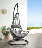 Uzae Patio Patio Hanging Chair with Stand Fabric Content(100% polyester) 45105-ACME