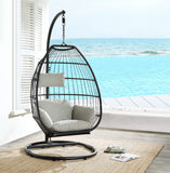 Oldi Patio Patio Hanging Chair with Stand Fabric Content(100% polyester) 45115-ACME