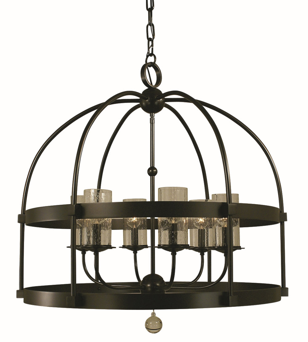 Framburg 6-Light Mahogany Bronze Compass Chandelier 4526 MB