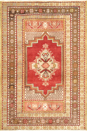 Pasargad Antique Oushak Collection Gold Lamb's Wool Area Rug 045331-PASARGAD