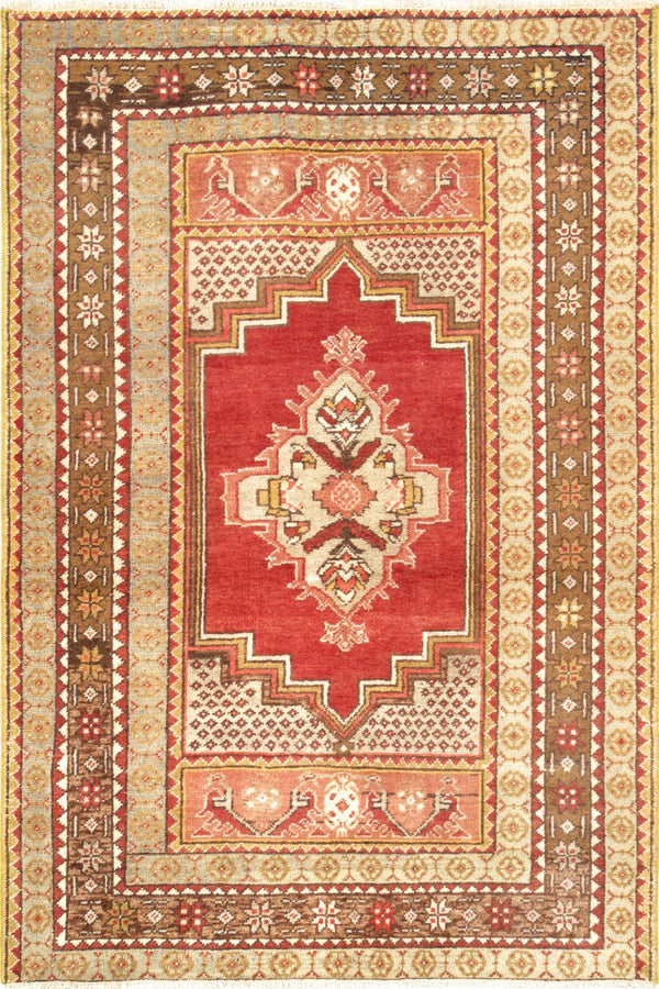 Pasargad Antique Oushak Collection Gold Lamb's Wool Area Rug 045331-PASARGAD