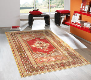 Pasargad Antique Oushak Collection Gold Lamb's Wool Area Rug 045331-PASARGAD