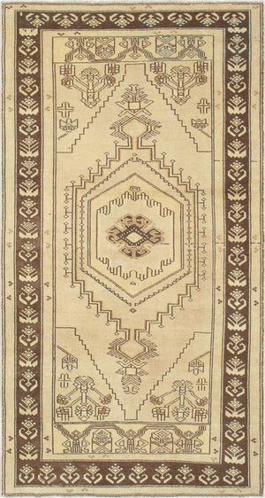 Pasargad Antique Oushak Collection Gold Lamb's Wool Area Rug 045393-PASARGAD