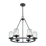 Torch 26'' Wide 6-Light Outdoor Pendant - Charcoal