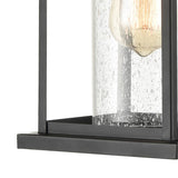 Minersville 17'' High 1-Light Outdoor Sconce - Matte Black