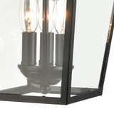 Main Street 16'' High 3-Light Outdoor Sconce - Black