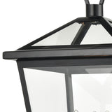 Main Street 19'' High 3-Light Outdoor Post Light - Black