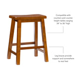 "Honey Brown" Counter Stool, 24" Seat Height - Overpacked