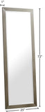 Hepburn Glass / Metal Contemporary Chrome Mirror - 25" W x 1" D x 72" H