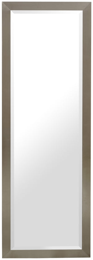 Hepburn Glass / Metal Contemporary Chrome Mirror - 25" W x 1" D x 72" H