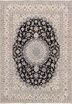Pasargad Azerbaijan Collection Hand-Knotted Wool Area Rug '' , Navy 045629-PASARGAD