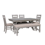 Turino Weathered Grey 6Pc Dining Set