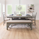 Turino Weathered Grey 6Pc Dining Set