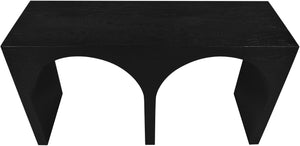 June Oak Wood Mid Century Black Oak Console Table - 54" W x 18" D x 30" H