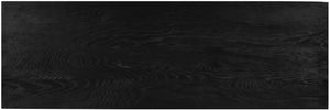 June Oak Wood Mid Century Black Oak Console Table - 54" W x 18" D x 30" H