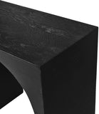 June Oak Wood Mid Century Black Oak Console Table - 54" W x 18" D x 30" H