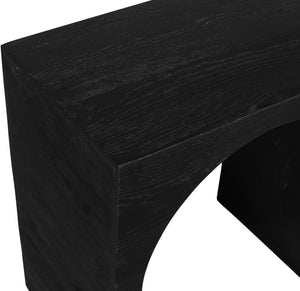 June Oak Wood Mid Century Black Oak Console Table - 54" W x 18" D x 30" H