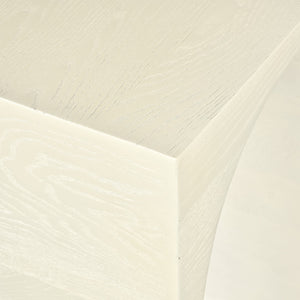 June Oak Wood Mid Century Cream Oak Console Table - 54" W x 18" D x 30" H