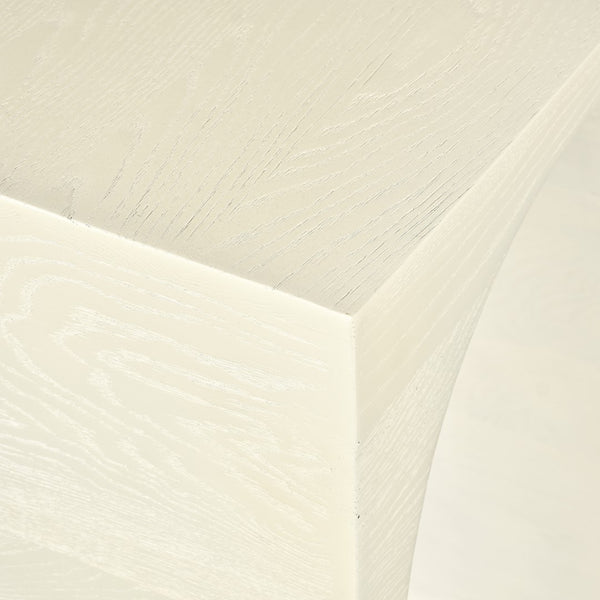 June Oak Wood Mid Century Cream Oak Console Table - 54" W x 18" D x 30" H