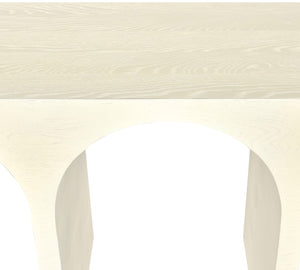 June Oak Wood Mid Century Cream Oak Console Table - 54" W x 18" D x 30" H