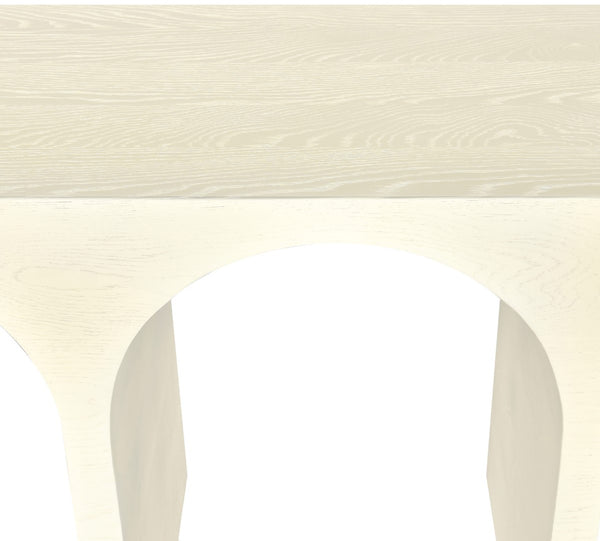 June Oak Wood Mid Century Cream Oak Console Table - 54" W x 18" D x 30" H