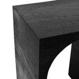 June Oak Wood Mid Century Black Oak Console Table - 60" W x 18" D x 30" H