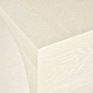 June Oak Wood Mid Century Cream Oak Console Table - 60" W x 18" D x 30" H