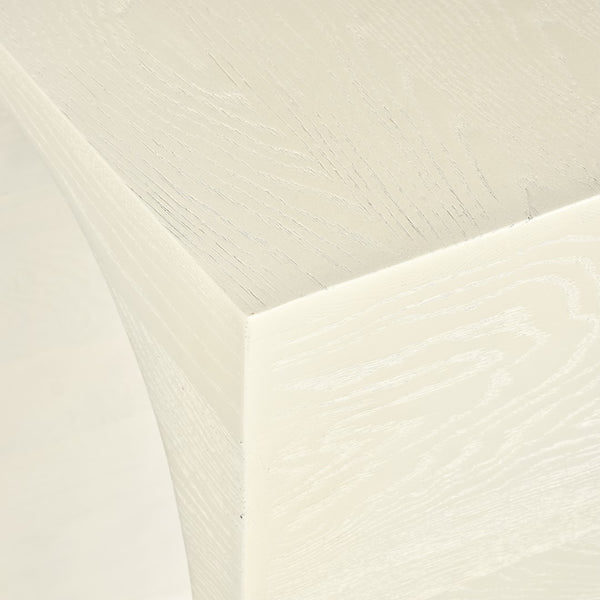 June Oak Wood Mid Century Cream Oak Console Table - 60" W x 18" D x 30" H