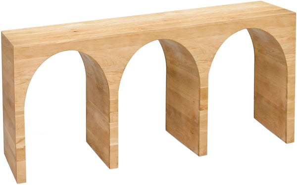 June Oak Wood Mid Century White Oak Console Table - 60" W x 18" D x 30" H