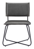 Zuo Modern Grantham 100% Polyurethane, Steel, Plywood Modern Commercial Grade Dining Chair Set - Set of 2 Vintage Gray 100% Polyurethane, Steel, Plywood