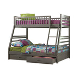 Ashton Casual Twin over Full Bunk 2-drawer Bed