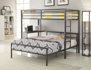 Fisher Casual Workstation Loft Bed Gunmetal