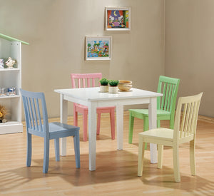 Rory 5-Piece Colorful Youth Dining Set - Enchanting Table & Chairs for Kids' Playtime Memories