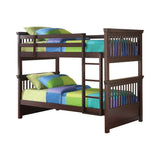 Miles Casual Twin over Twin Bunk Bed Cappuccino