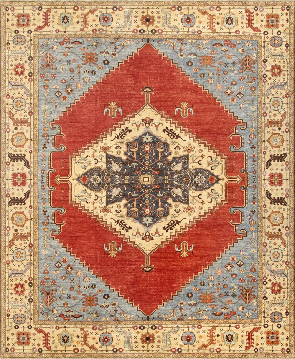 Pasargad Antique Azerbaijan Rust Lamb's Wool Area Rug 043390-PASARGAD