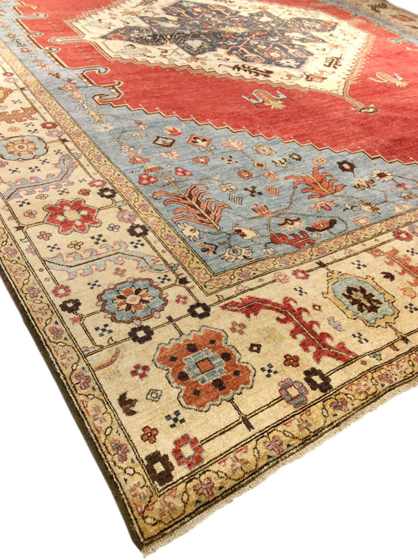 Pasargad Antique Azerbaijan Rust Lamb's Wool Area Rug 046073-PASARGAD