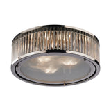 Linden Manor 16'' Wide 3-Light Flush Mount - Polished Nickel