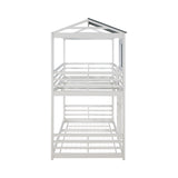 Belton Contemporary House-themed Twin over Twin Bunk Bed White