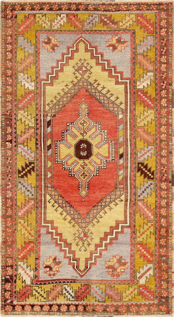 Pasargad Vintage Oushak Collection Coral Lamb's Wool Area Rug 046179-PASARGAD