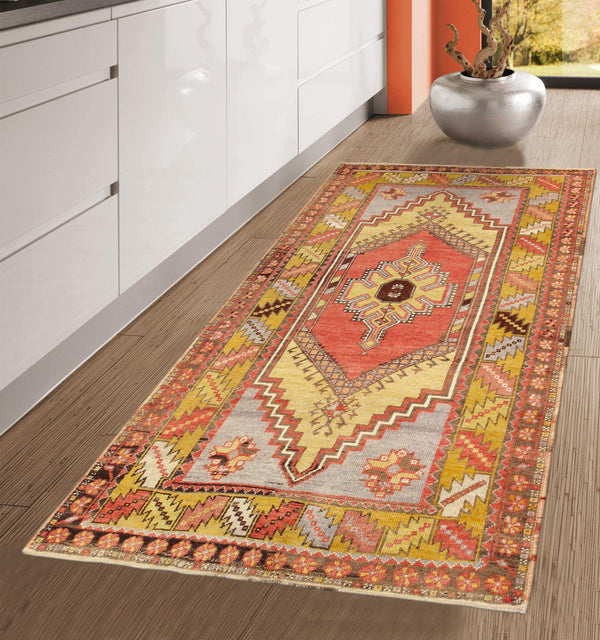 Pasargad Vintage Oushak Collection Coral Lamb's Wool Area Rug 046179-PASARGAD