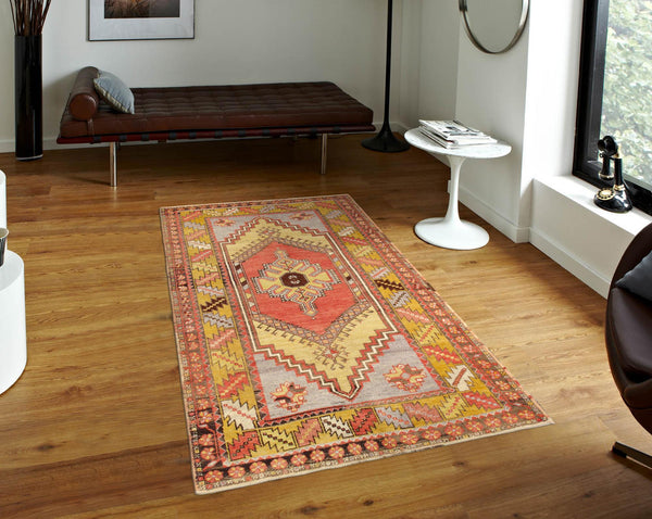 Pasargad Vintage Oushak Collection Coral Lamb's Wool Area Rug 046179-PASARGAD