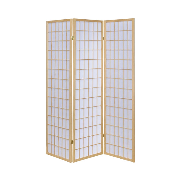 Contemporary 3-Panel Folding Screen - Stylish Room Divider with Elegant White Panels for Privacy