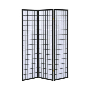 Contemporary 3-Panel Folding Screen - Stylish Room Divider with Elegant White Panels for Privacy