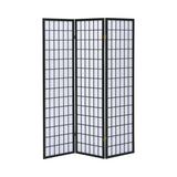 Contemporary 3-panel Folding Screen and White