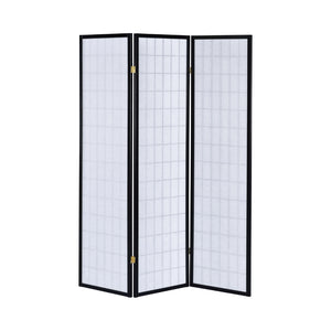 Contemporary 3-Panel Folding Screen - Stylish Room Divider with Elegant White Panels for Privacy